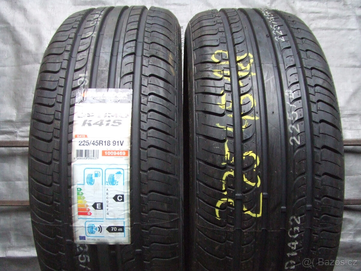 225 45 18 Hankook, letní pneumatiky, nové, 2ks