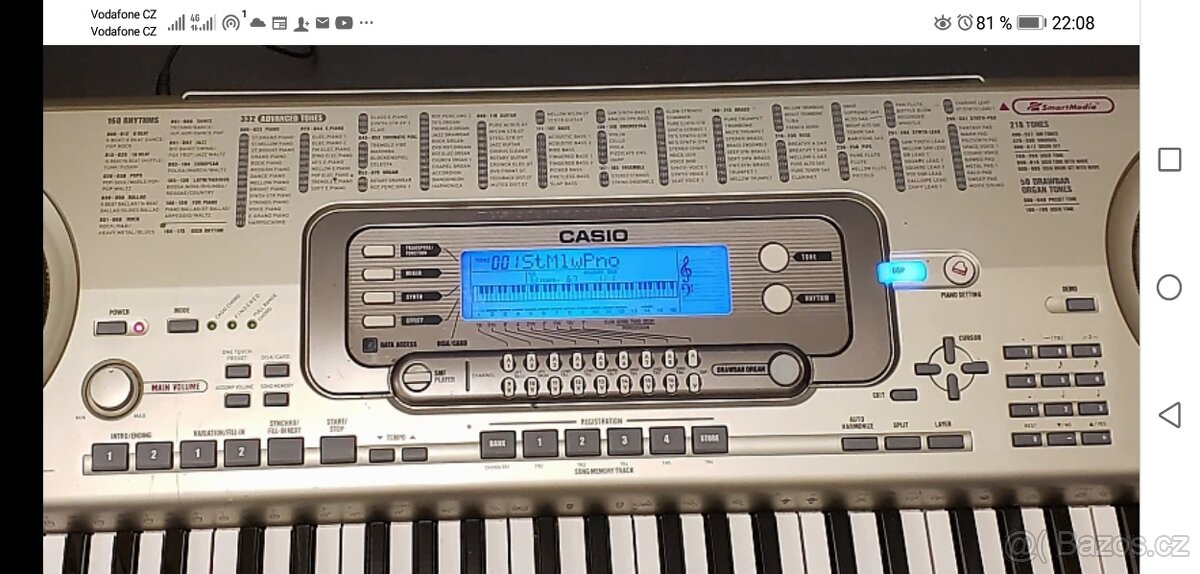 Casio WK 3700 6 5 oktavy 76 klaves stojan obal NazdarBazar