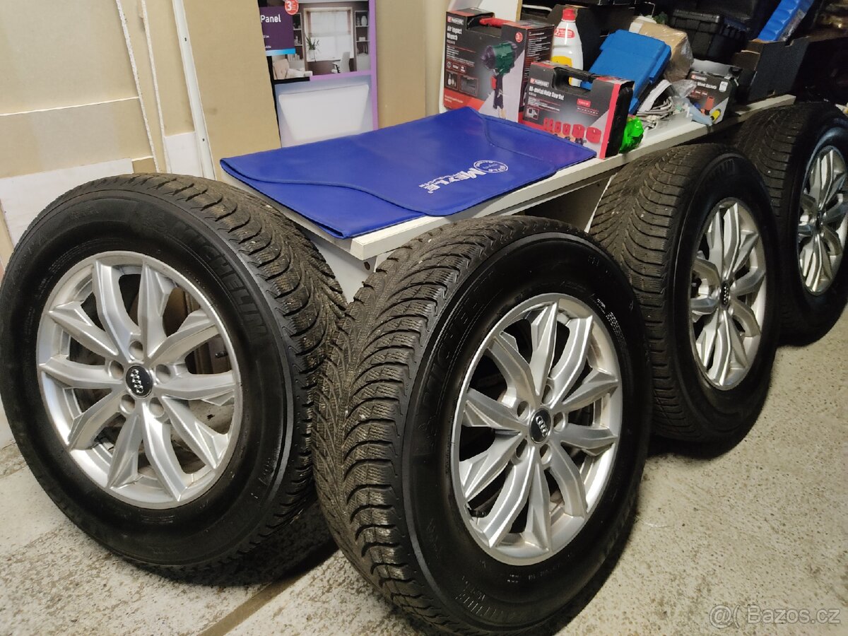 Alu kola Audi Q5 5x112 r17 Originál, ZIMNÍ pneu7mm 235/65