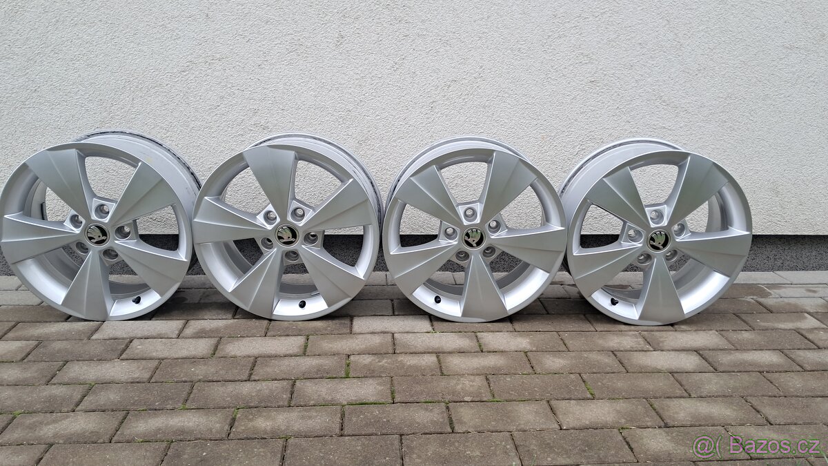 Prodám original aludisky škoda 5x112 6,5JX16H2 ET46