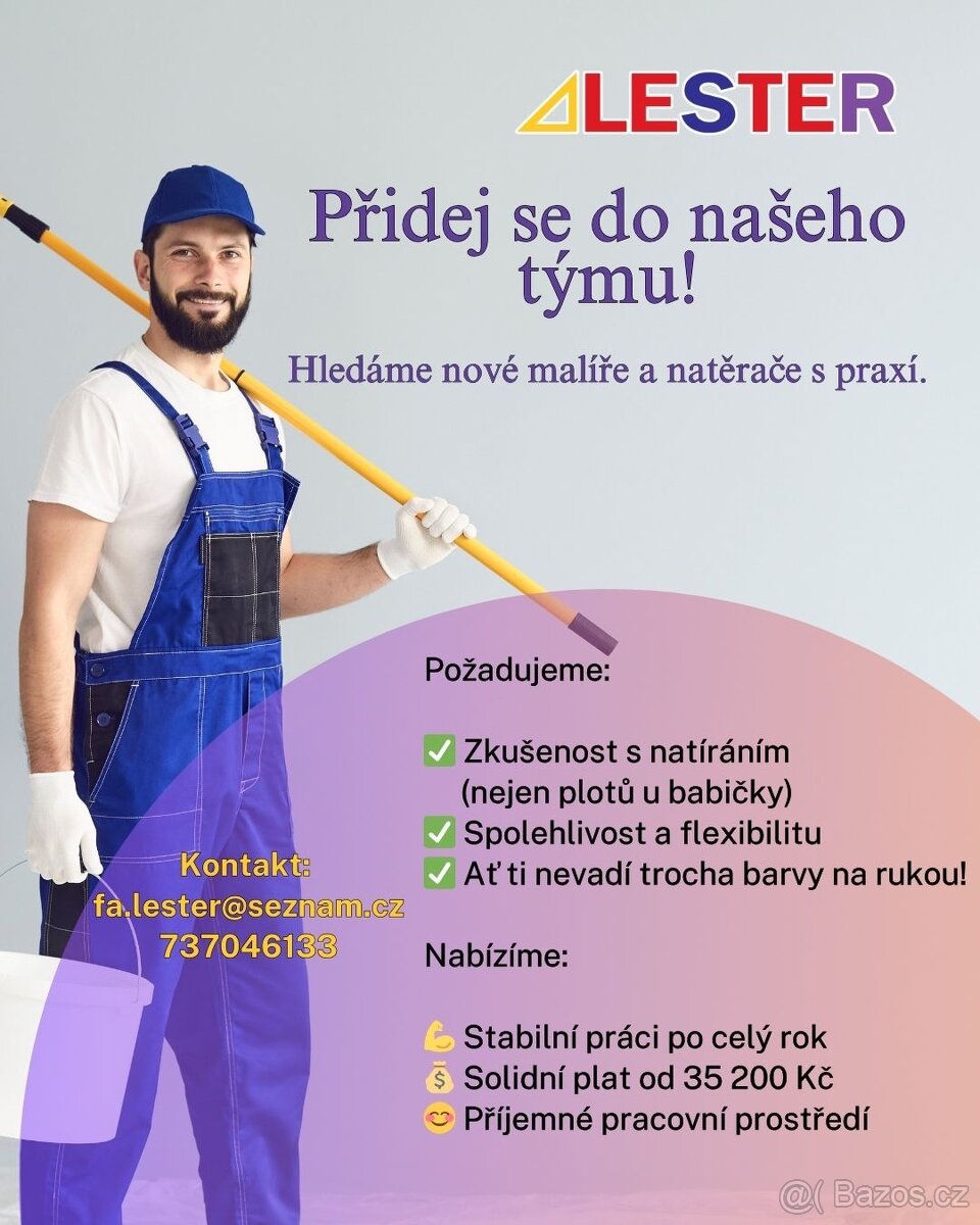 Hledáme malíře-natěrače