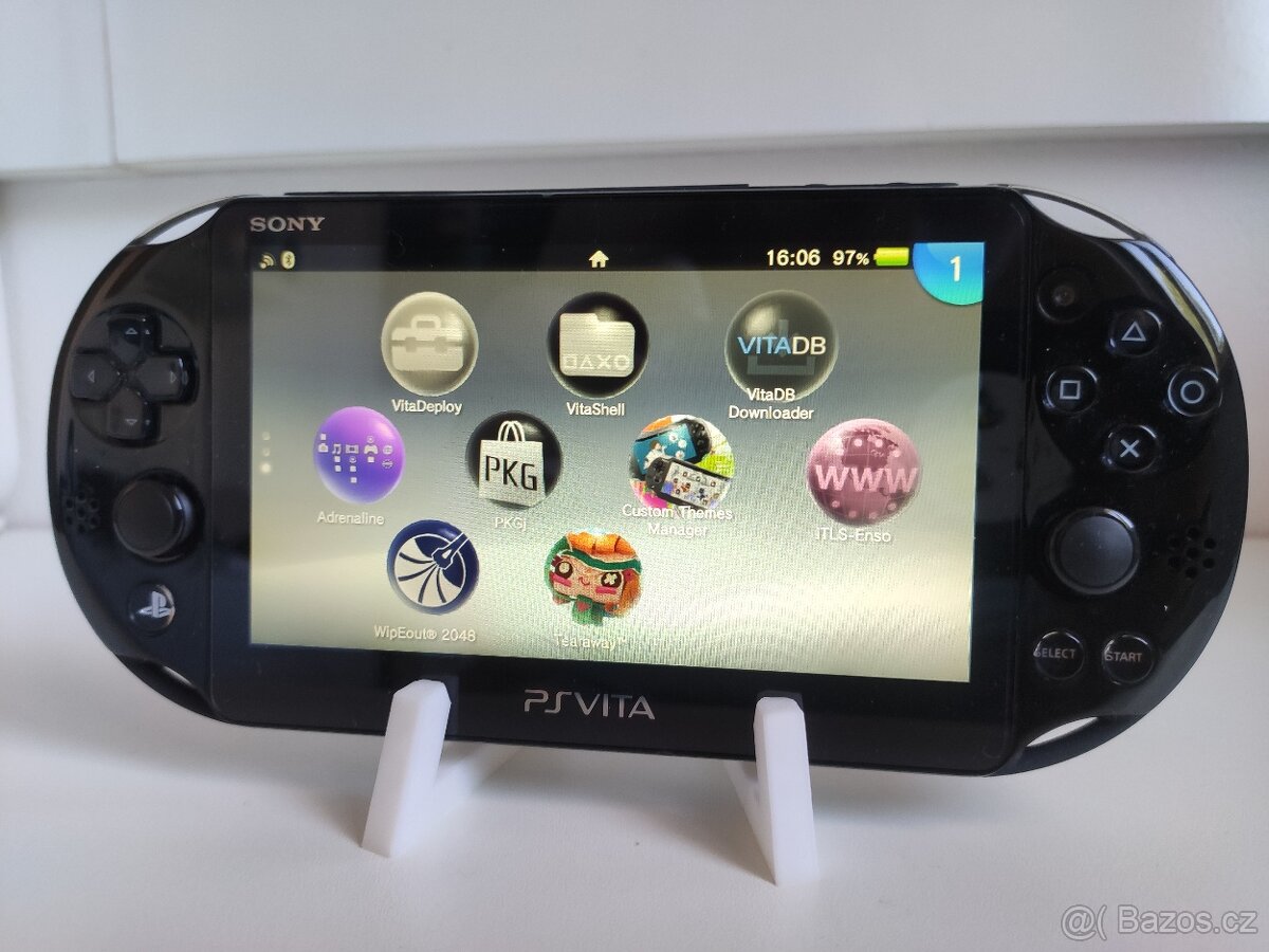 PS VITA Slim Black + 128GB karta a homebrew hack