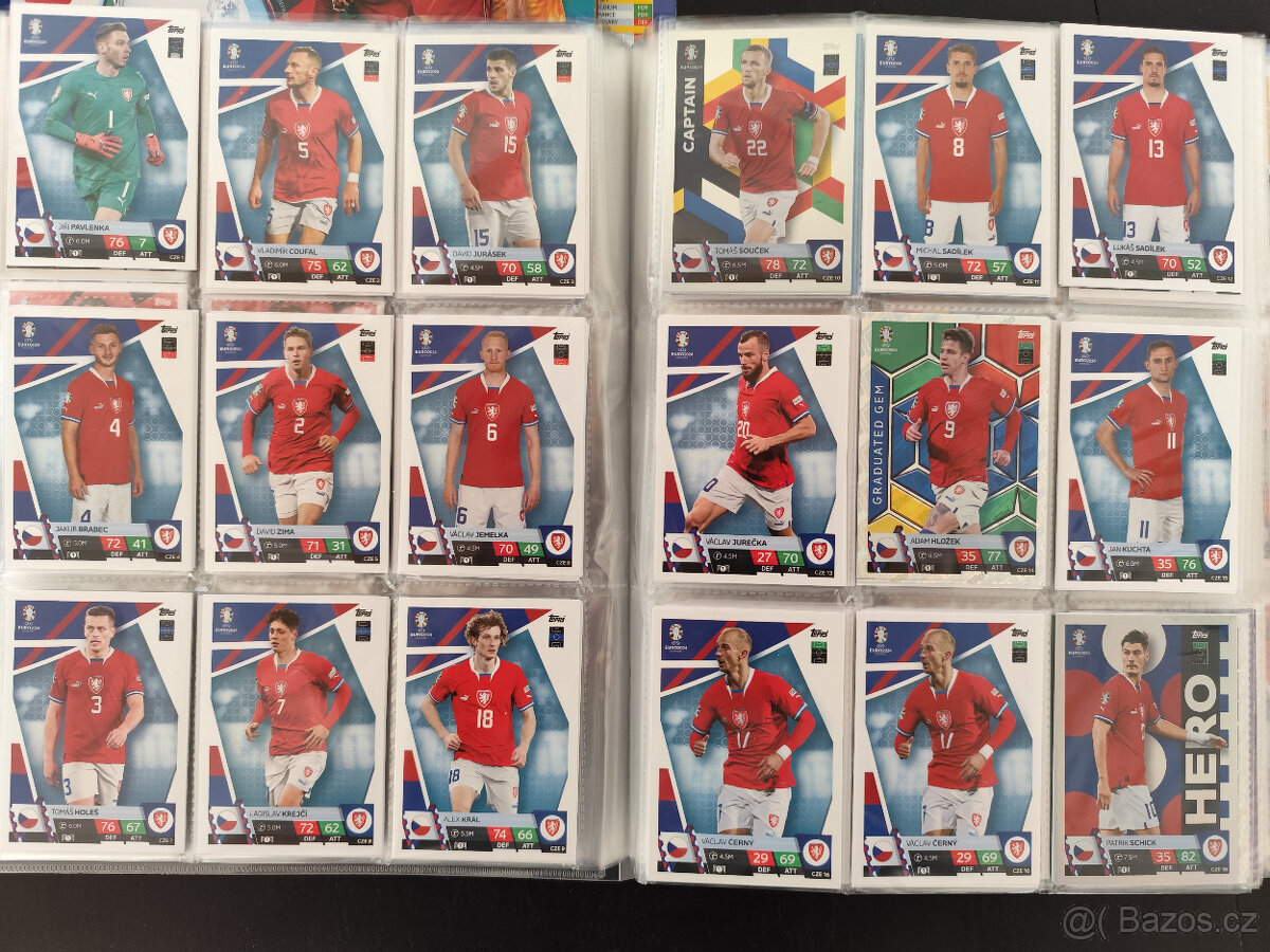 Euro 2024 kartičky Topps Match Attax - země