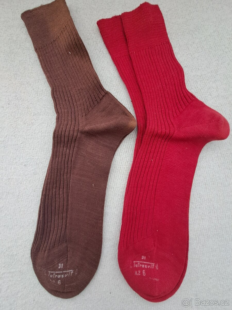 Vintage Bavlněné Ponožky TATRASVIT, vel. 31, Nové, 80. léta