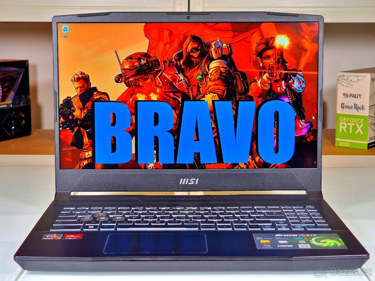 Herní notebook MSI BRAVO | Ryzen 7735HS | RX6550 | ZÁRUKA 24