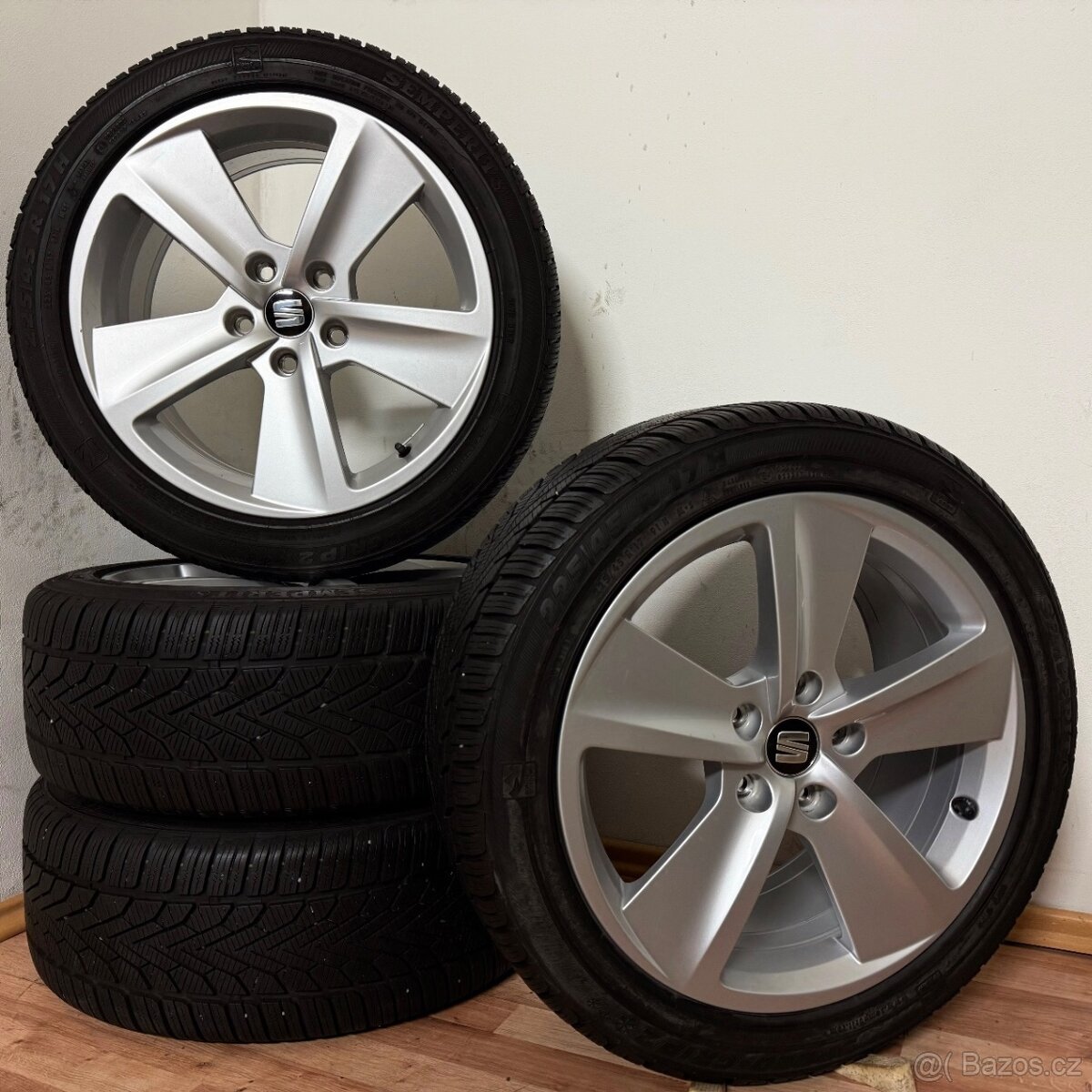 VW/ŠKODA/SEAT 5x112 R17 ET51+ZIMNÍ 225/45R17 7,5mm