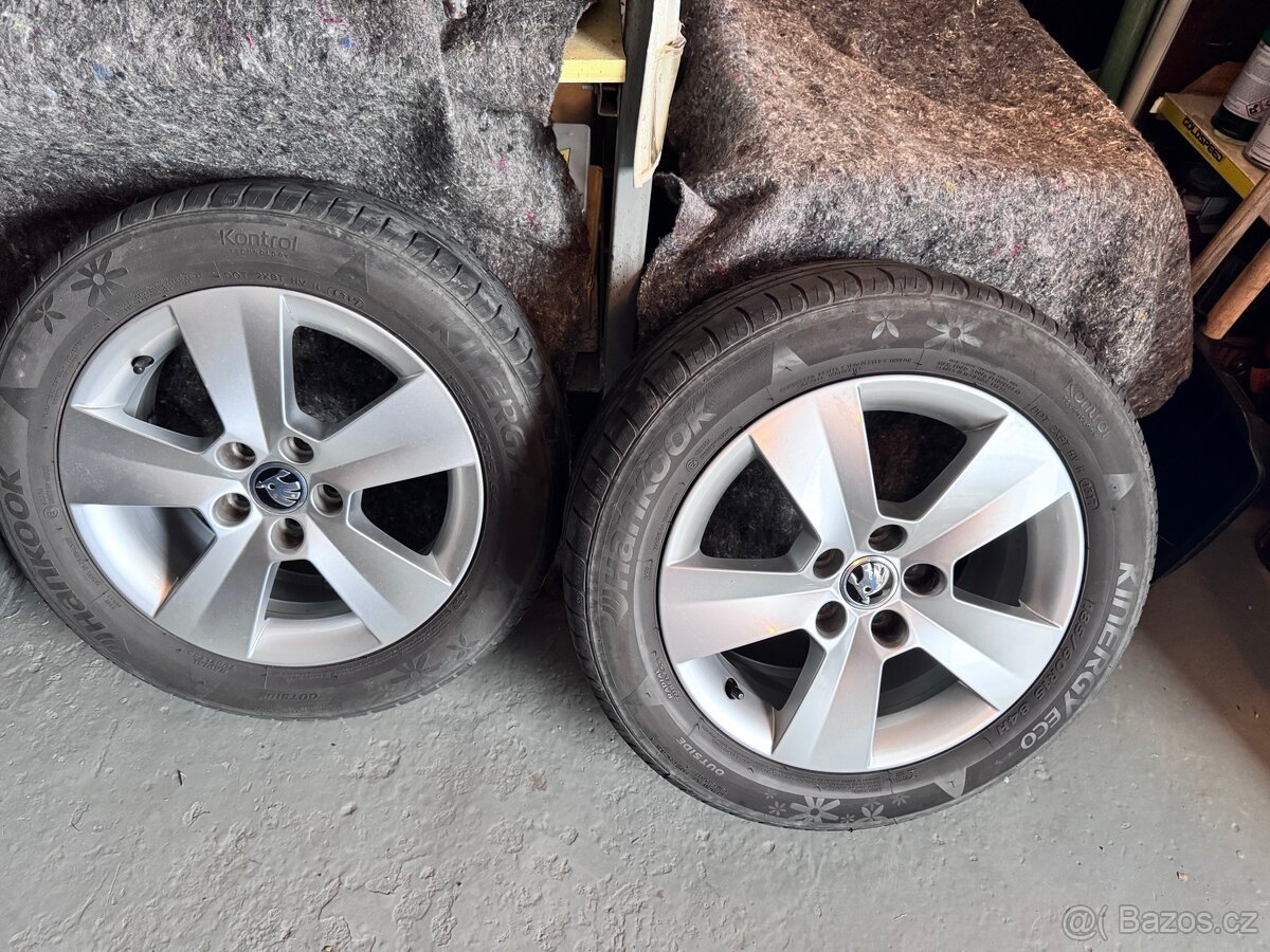 Kola komplet originál Škoda Rapid 185/60R15