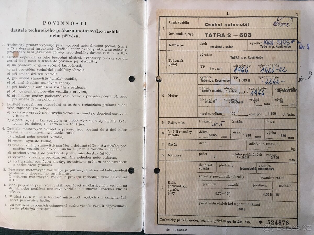 Tatra 603-2 r.v. 1966
