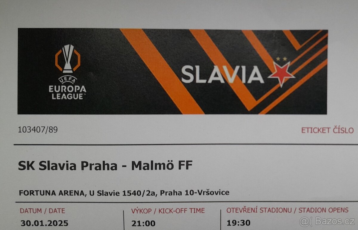 SK Slavia Praha - Malmö FF, 30. 1. 2025, Fortuna Arena