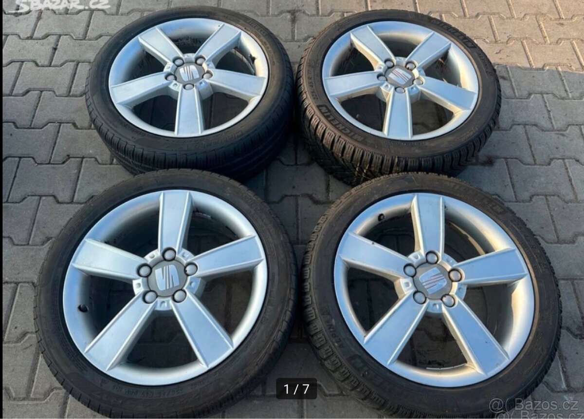 4x al kola 5x112 17 + pneu zimní 225/45 R17