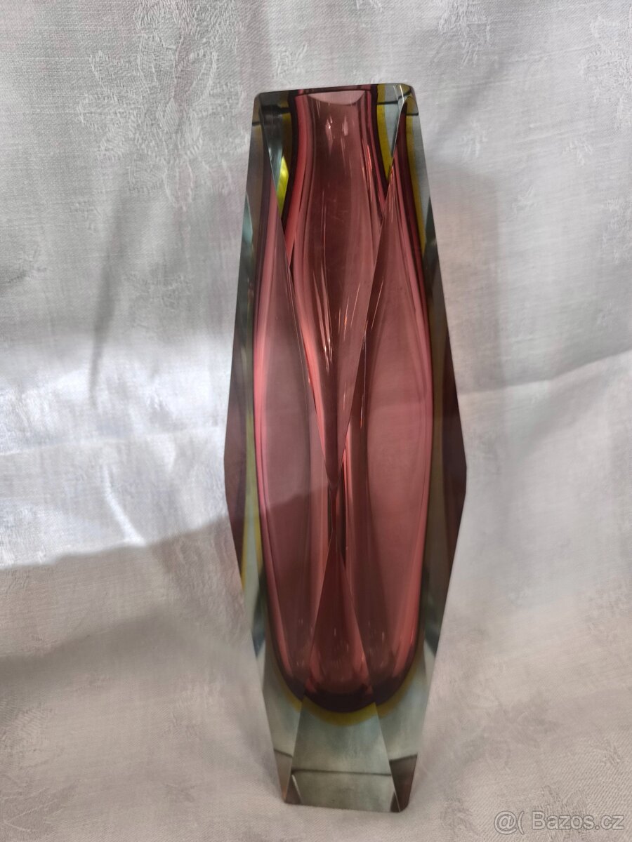 váza Moser - výška 31cm, signace Moser  Karlsbad