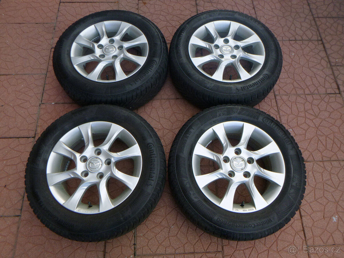 Zimní sada alu kola originál Mazda 5x114,3  6Jx15  ET50