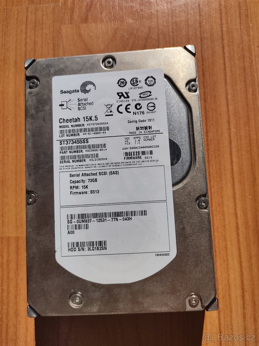 HDD Seagate Cheetah 15K.5 73GB, 3,5" SAS