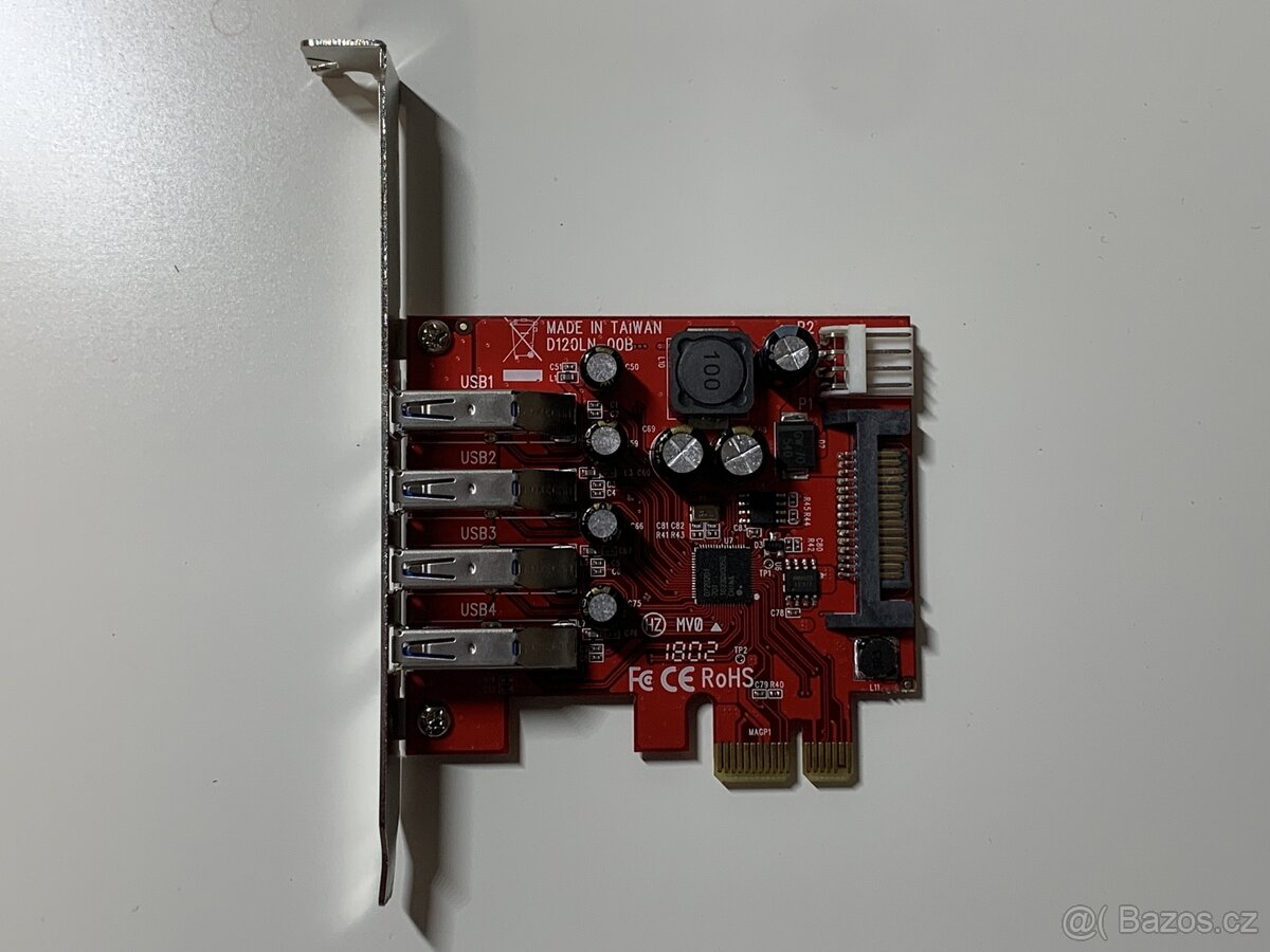 PCIe na 4x USB 3.1 Adaptér do PC