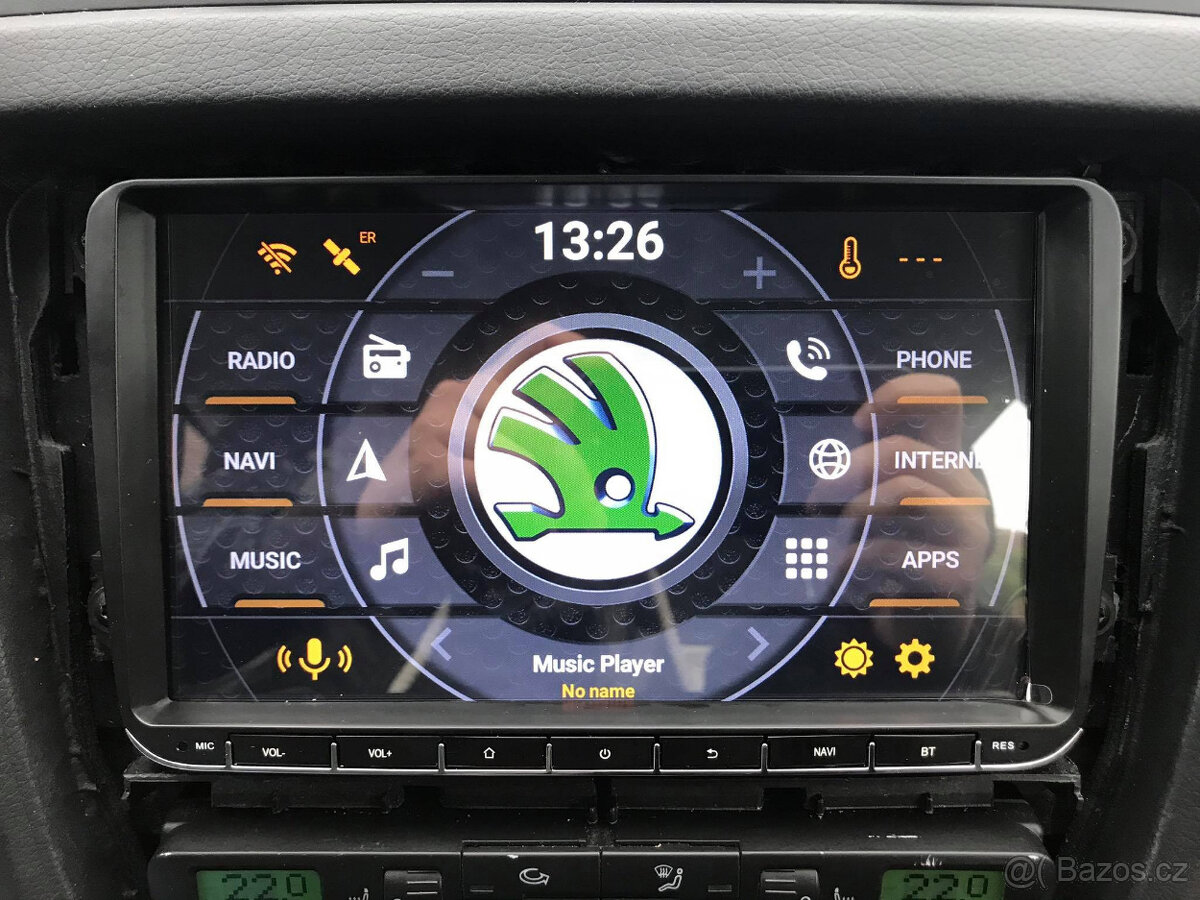 VW Škoda radio, 2GB ram-navigace, gps, wifi, bluetooth, češt