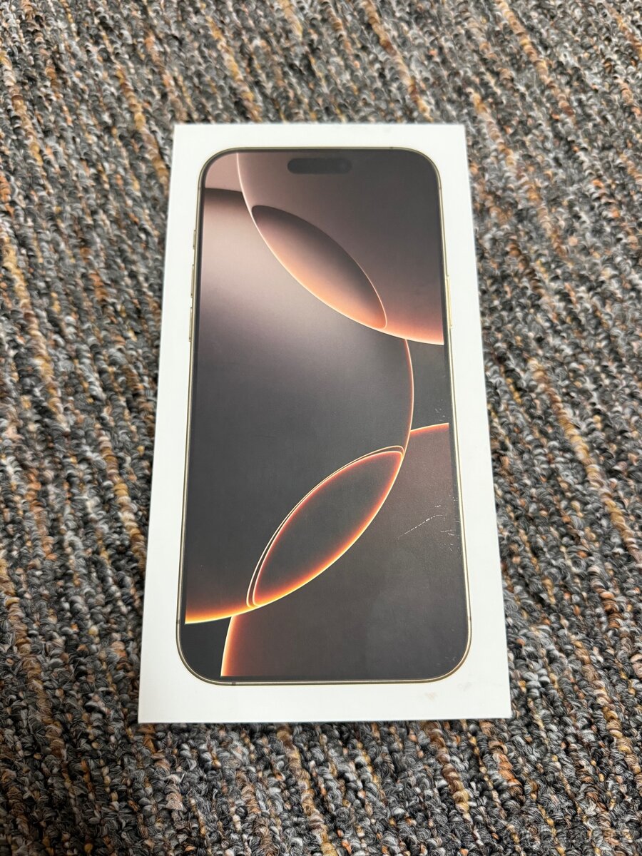 iPhone 16 Pro Max 256gb Poustni titan. 100% stav, obal, sklo