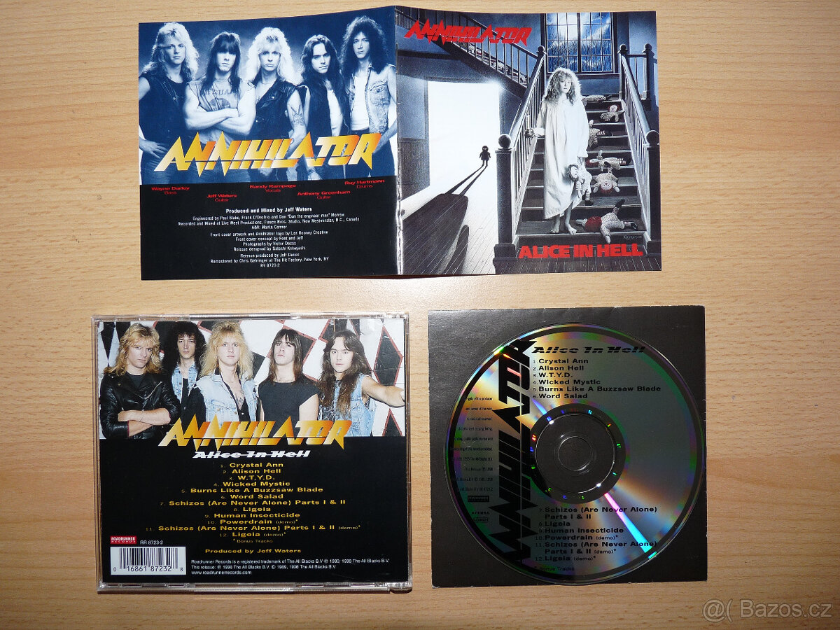 prodám CD ANNIHILATOR-Alice in Hell 1989/98 Roadrunner