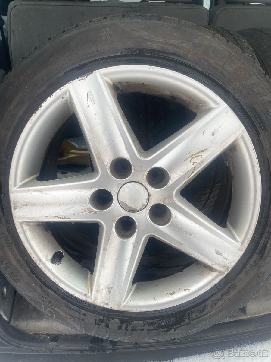 Prodám Alu kola 17,+ pneu matiky,225/50r17,98h