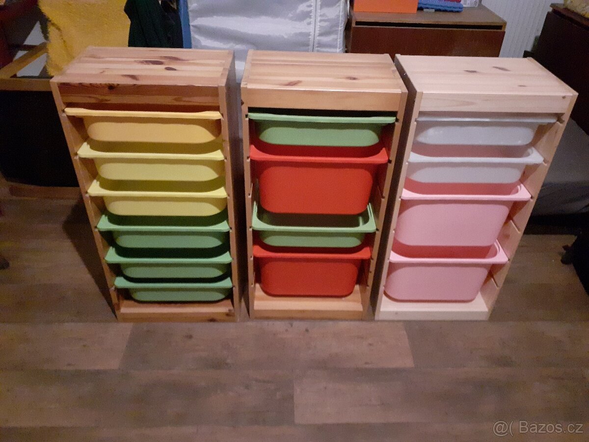 Ikea úložná sestava Trofast borovice 3x