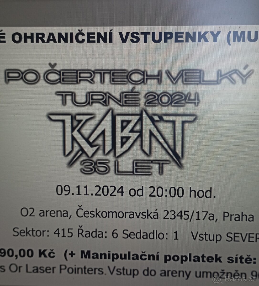 Vstupenky koncert Kabát O2 arena