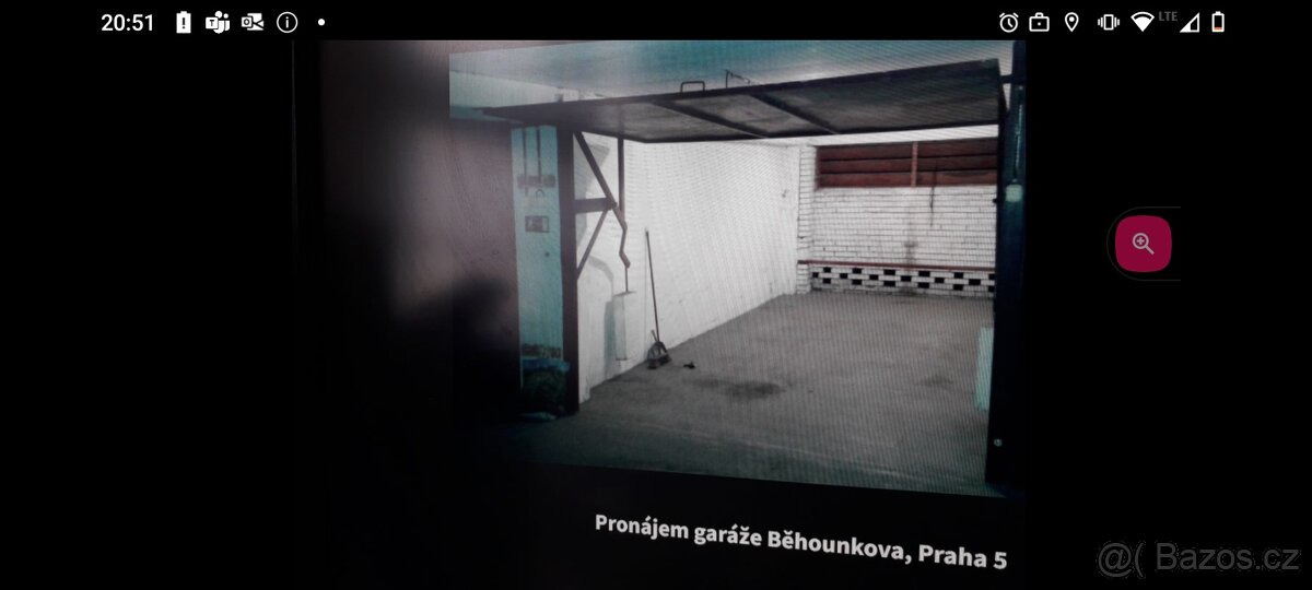 Pronajmu dlouhodobě garáž uzamykatelnou Běhounkova Praha 5