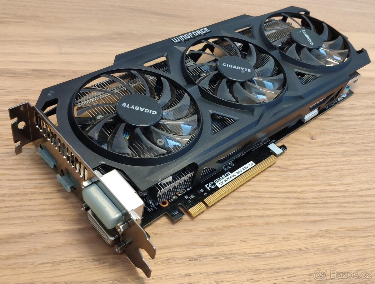 Starší herní grafika GIGABYTE GTX 760 2GB OC WINDFORCE