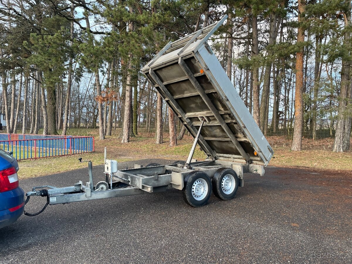 Masivní bržděný sklopný přívěs VAN WEEL, 3500 kg, 280x295 cm