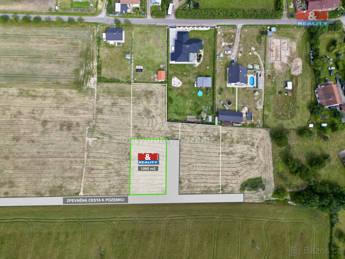Prodej pozemku k bydlení, 1060 m², Hřibiny-Ledská