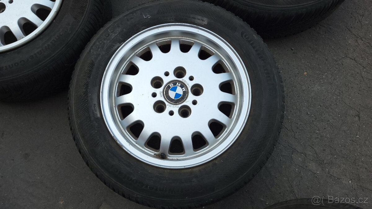 Velmi pěkná orig. zimní ALU kola 15" 5x120 BMW E36, E46