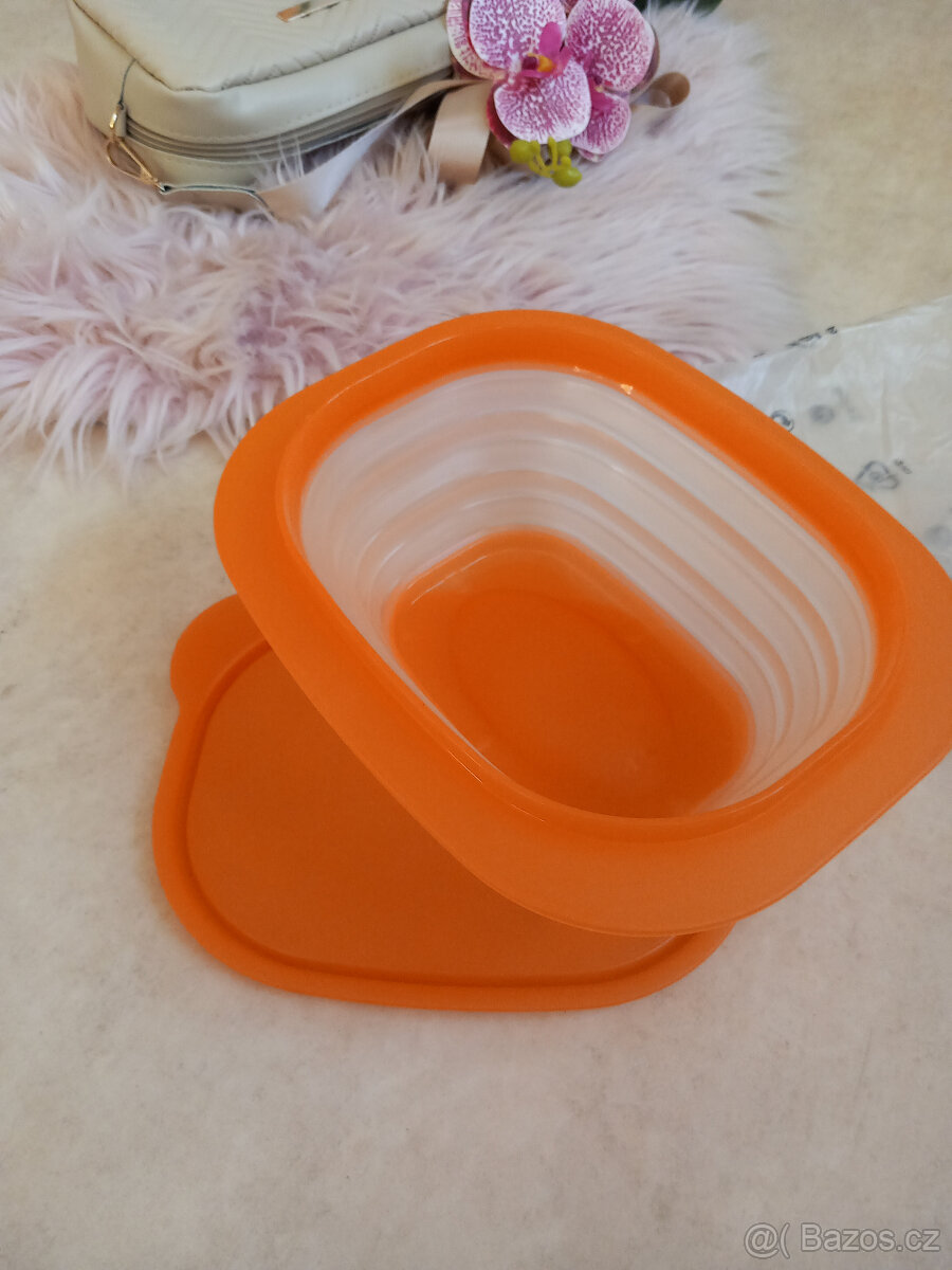 Tupperware Minimax modrý 850 mL - oranžový