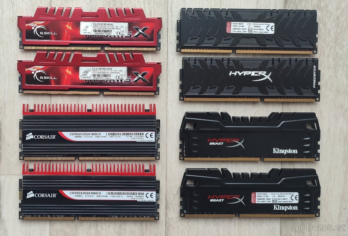 Paměti DDR3 pro stolní i herní PC - poradím (2x8 2x4 2x2GB)