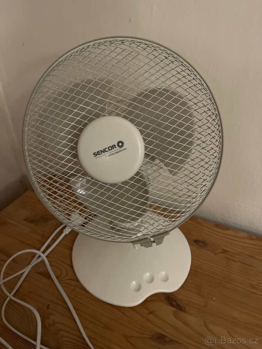 Stolní ventilátor.