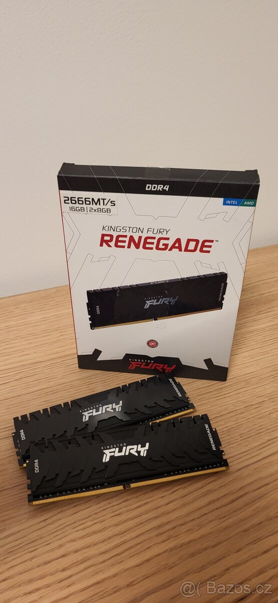 Kingston FURY 16GB KIT DDR4 2666MHz CL13 Renegade Black