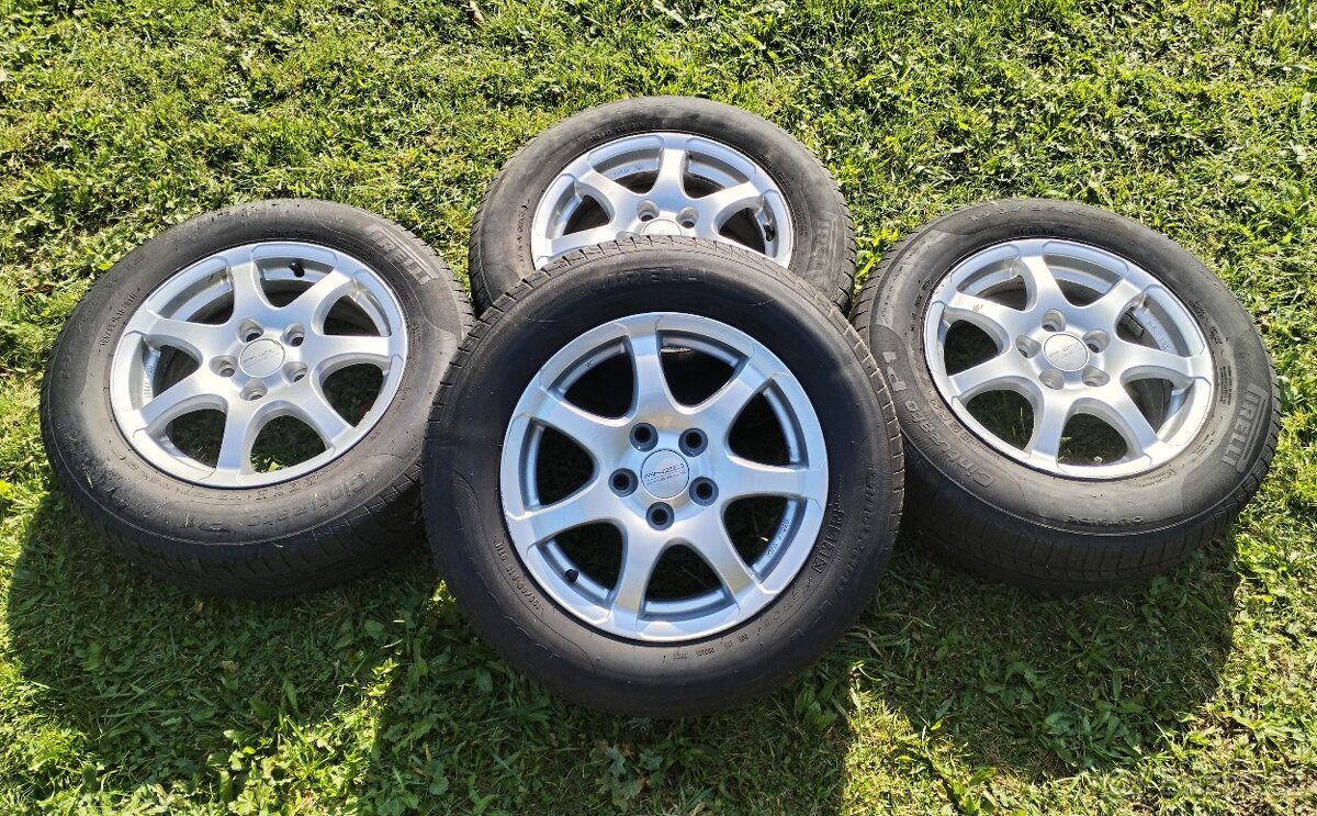 Pěkná ALU kola 6.5Jx15, 5x114.3, pneu 195/65 R15