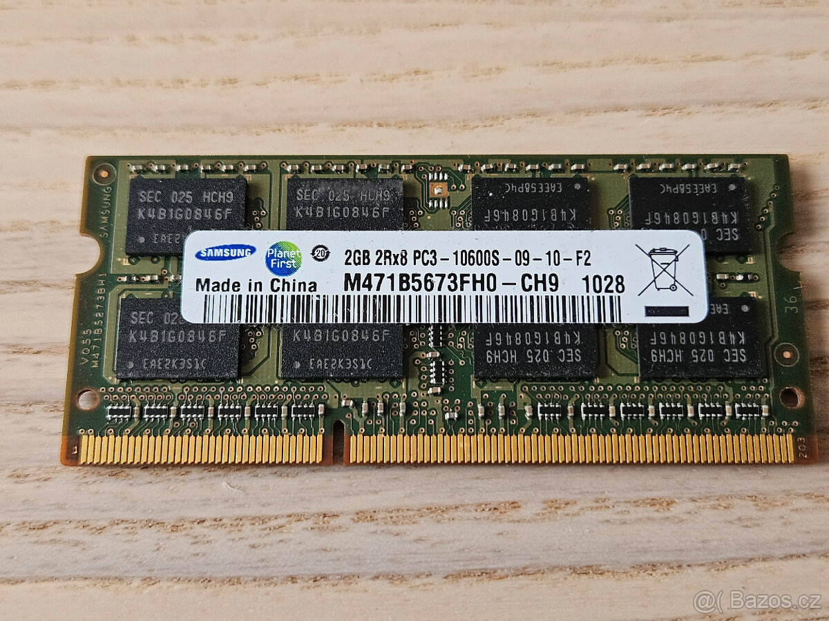 Samsung 2GB DDR3 RAM pro notebooky