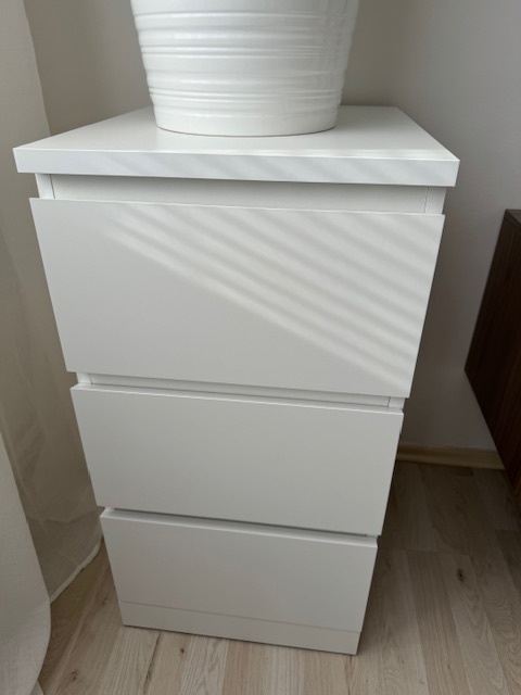 IKEA MALM Komoda se 3 zásuvkami, bílá, 40x78 cm