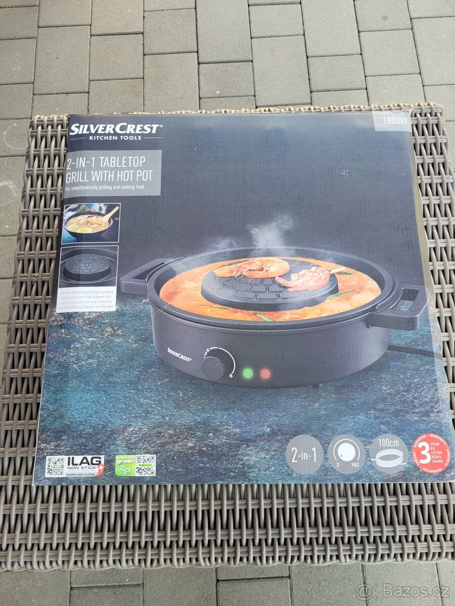 Gril SILVERCREST Hot pot se stolním grilem 2 v 1