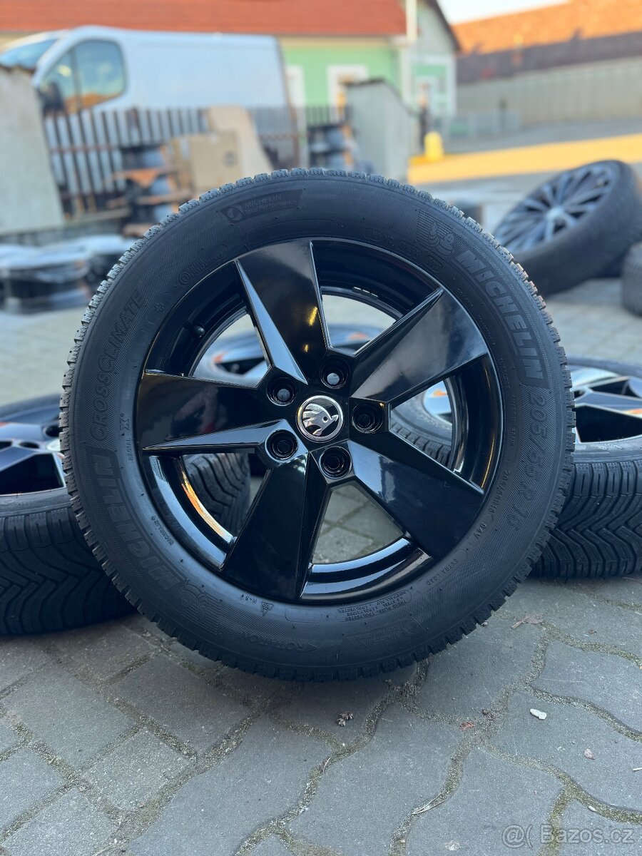 ORIGINÁL Alu Škoda ILIAS R16, 5x112 - TOP STAV, ZIMNÍ