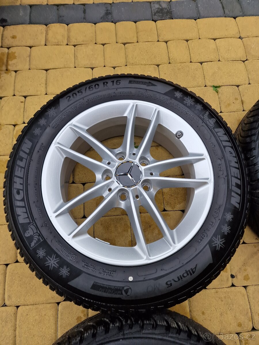 Alu kola zimní sada 5x112 16" Mercedes C, 205/60 16" s čidly