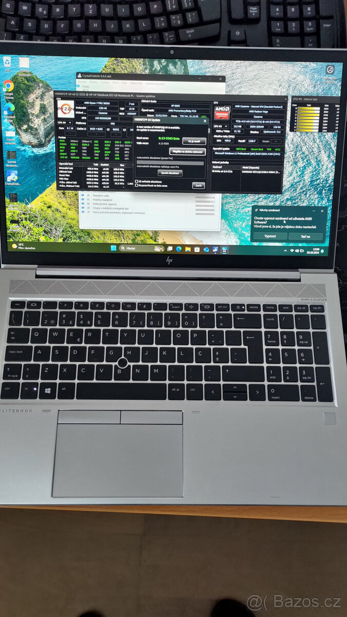 Prodáno - HP Elitebook 855 G8 AMD Ryzen 7Pro 5850U (16CPUs)