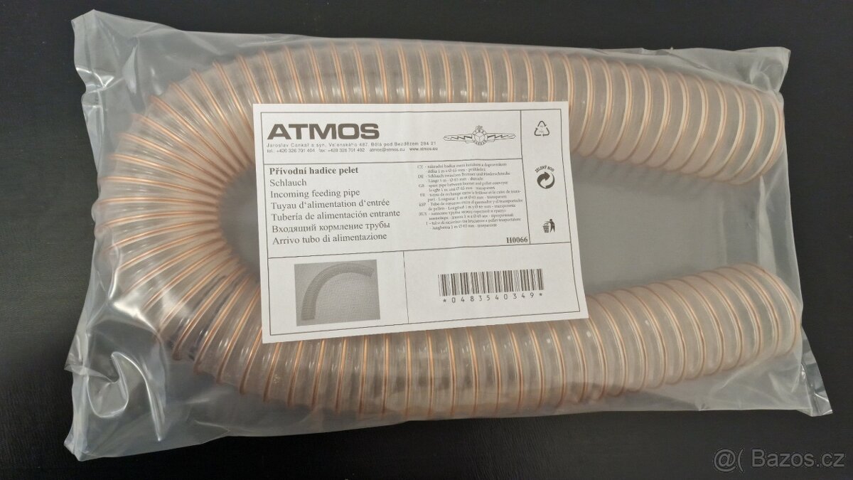 ATMOS - Přívodní hadice pelet, průměr 65 mm, 1 m - H0066