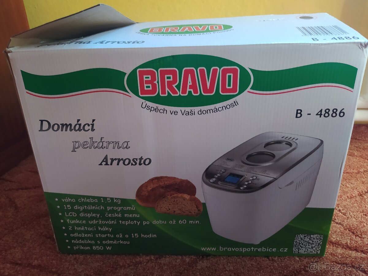 Prodám novou domácí pekárnu Bravo B-4886 Arrosto