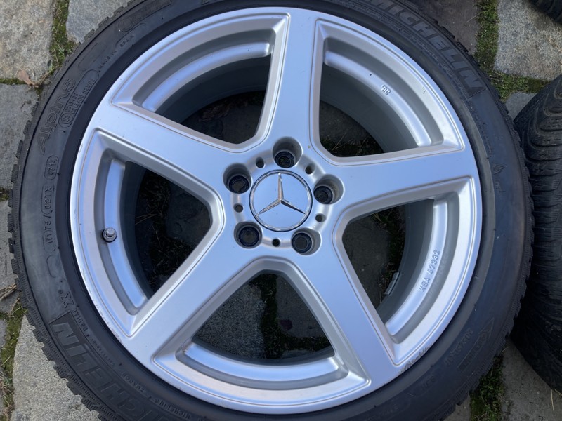 Alu kola MERCEDES A B C 17" 5x112 zimní MICHELIN 205/50R17