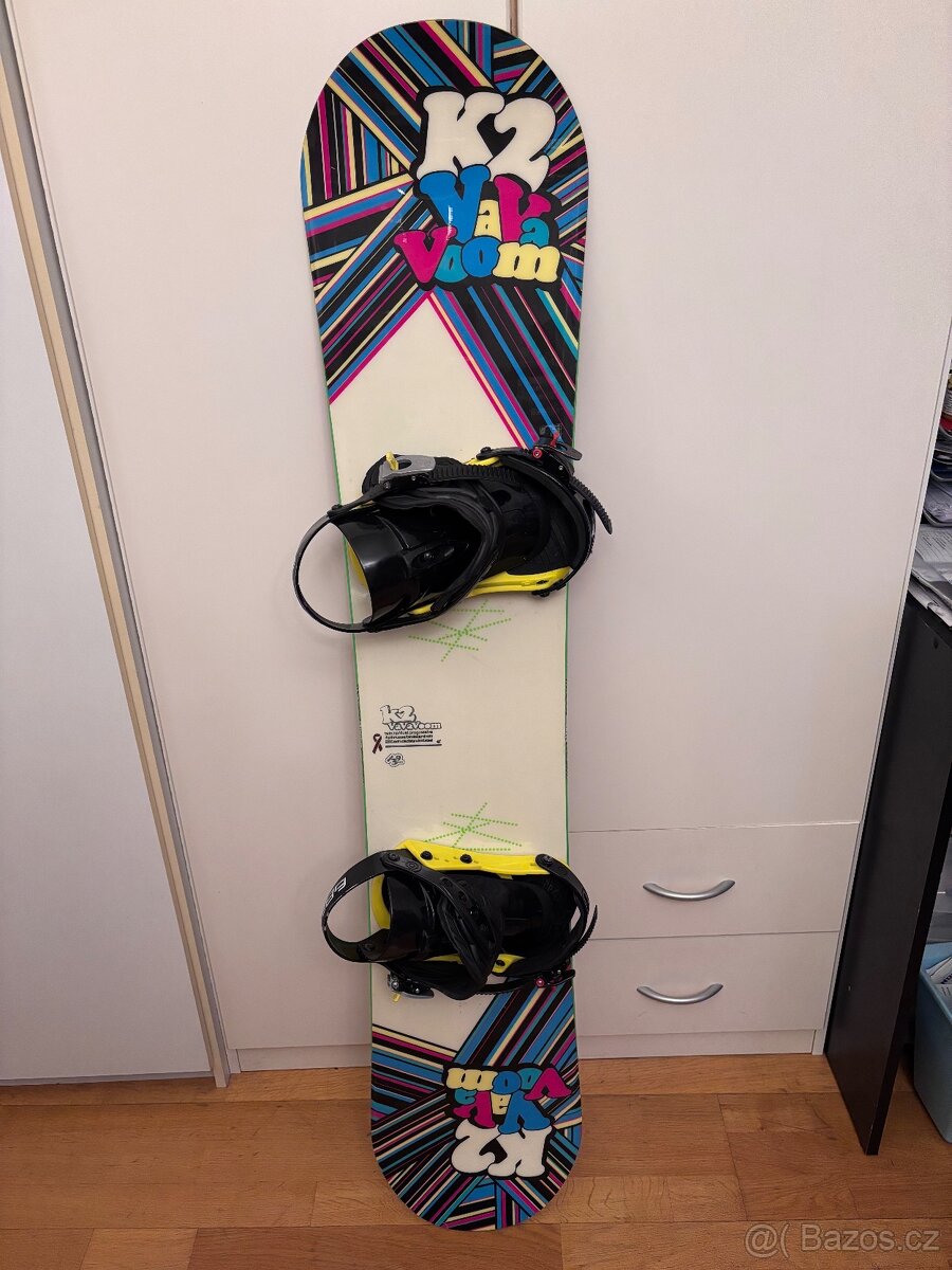 Snowboard K2 139cm, vázání Nitro, obal