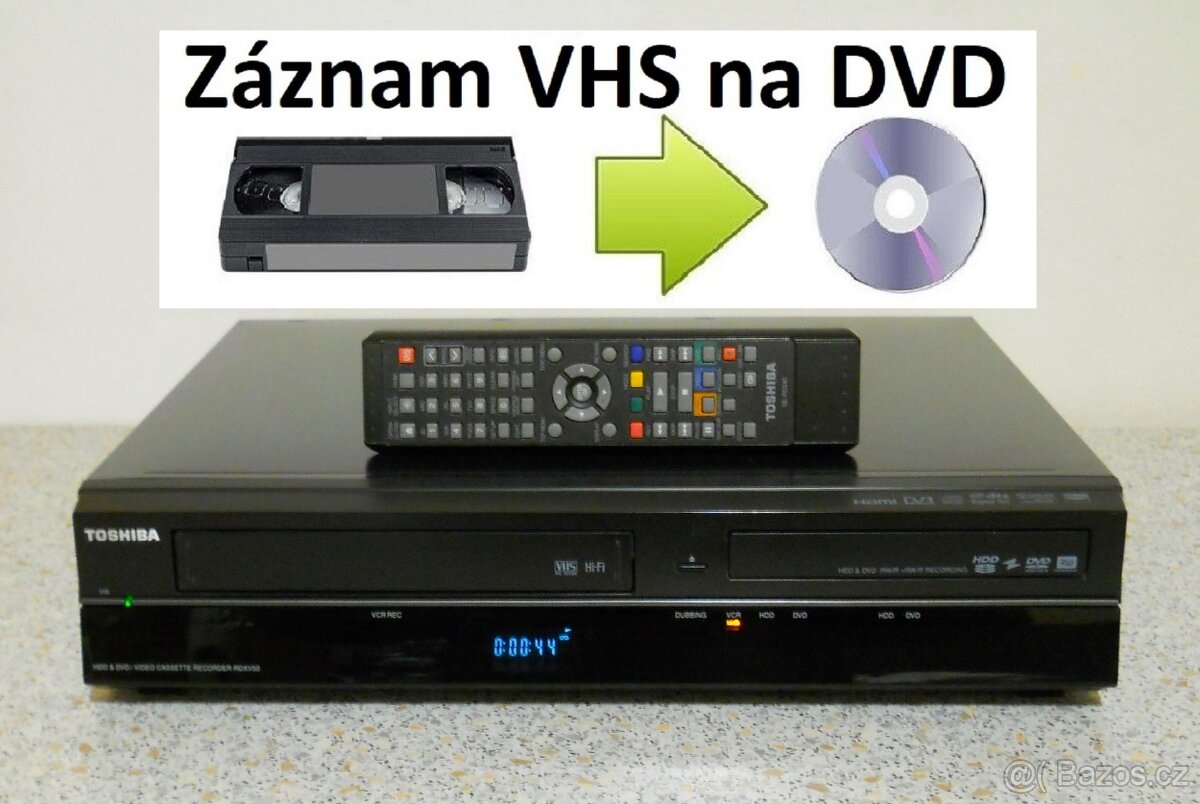 ⚠️DVD-HDD-VHS rekordér TOSHIBA RD-XV50