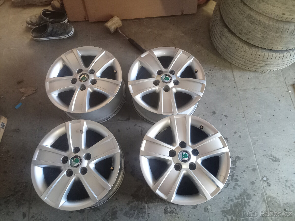 Alu Disky Škoda 5x112 6.5Jx15 ET 50