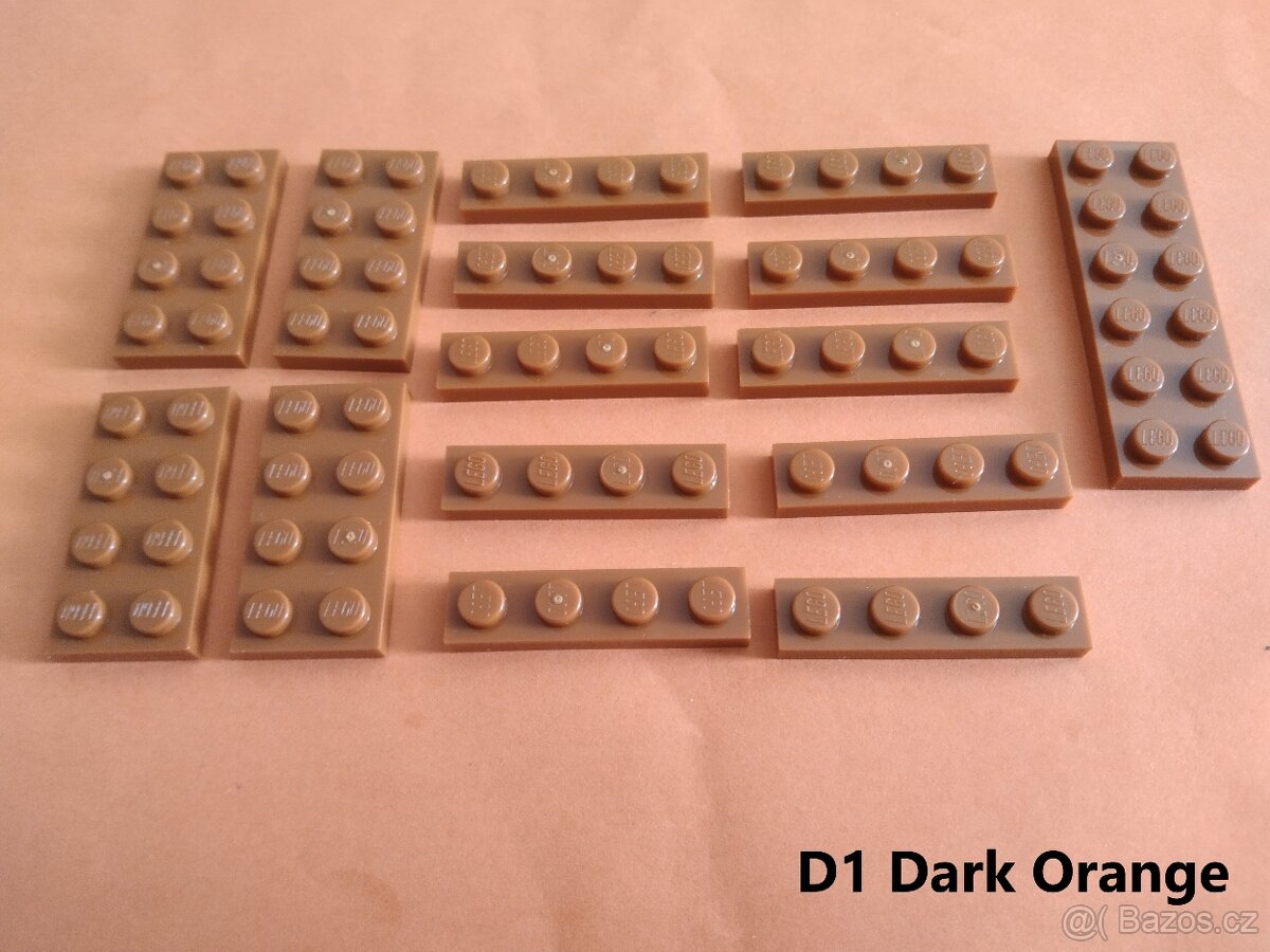 (D1-10) Lego® Sady Dark Orange, Dark Purple dielov