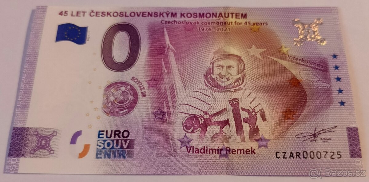 Pamětní 0 Euro různé viz. seznam (cena za 1ks)