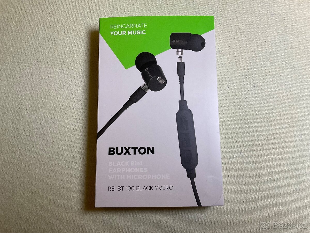 Bezdrátová sluchátka – BUXTON REI-BT100, černá