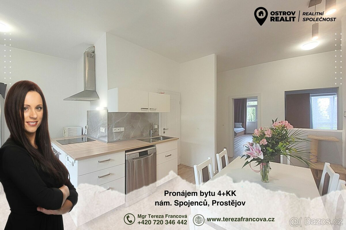 Pronájem, byt 4+kk, 102 m², nám. Spojenců Prostějov